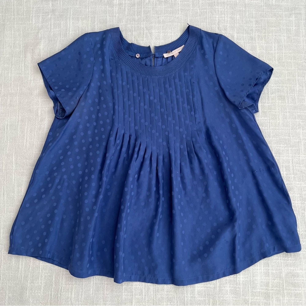 Rebecca Taylor Silk Top • Size 6 • Blue